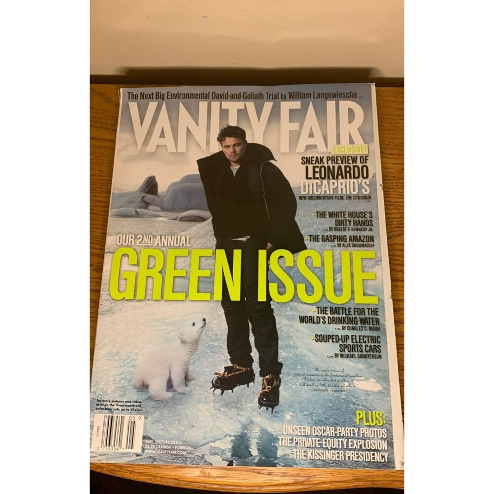 Vanity fair 2nd annual green issue Leonardo Decaprio may 2007